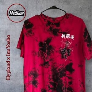 Hypland x InuYasha Crescent Red Tie Dye T-shirt